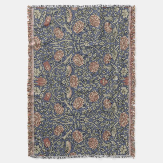 William Morris Tudor Roos Wallpaper Deken (Voorkant Verticaal)