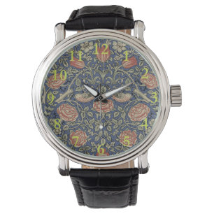 William Morris Tudor Roos Wallpaper Horloge