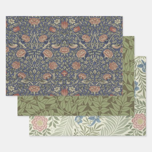 William Morris Tudor Roos Wallpaper Inpakpapier Vel (Set)