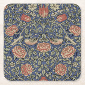 William Morris Tudor Roos Wallpaper Kartonnen Onderzetters (Voorkant)