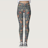 William Morris Tudor Roos Wallpaper Leggings (Voorkant)