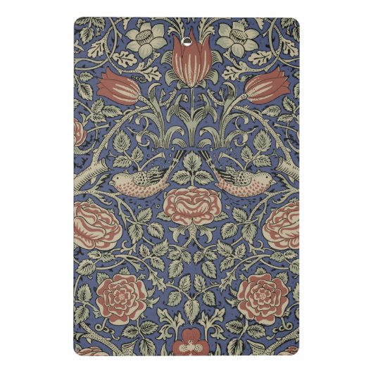 William Morris Tudor Roos Wallpaper Mini Klembord (Achterkant)
