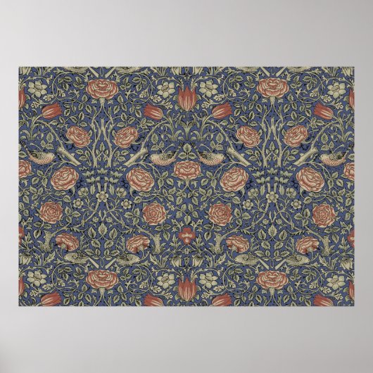 William Morris Tudor Roos Wallpaper Poster (Voorkant)