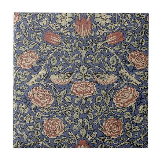 William Morris Tudor Roos Wallpaper Tegeltje (Voorkant)