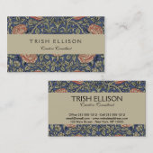 William Morris Tudor Roos Wallpaper Visitekaartje (Voorkant / Achterkant)