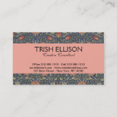 William Morris Tudor Roos Wallpaper Visitekaartje (Achterkant)