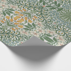 William Morris  Tuin Groen Blauw Geel Cadeaupapier