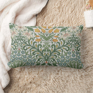 William Morris Tuin Groen Blauw Geel Kussen