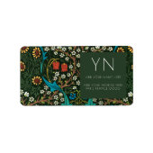 WILLIAM MORRIS TULIP ADRES ETIKET (Voorkant)