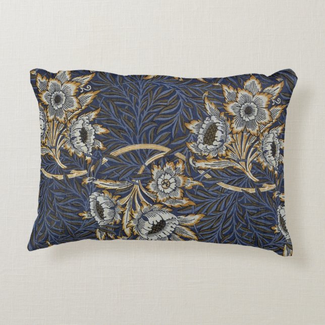 william morris tulip and willow tapestry pattern accent kussen (Achterkant)