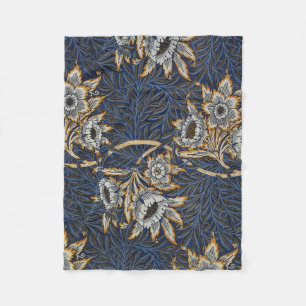 william morris tulip and willow tapestry pattern fleece deken