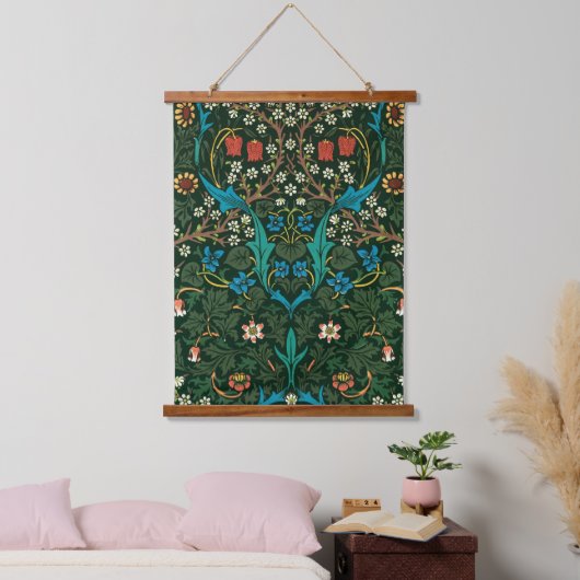 William Morris Tulip beroemd patroon Hangend Wandkleed (Slaapkamer)