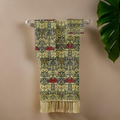 William Morris Tulip en Roos Gold Red Bad Handdoek