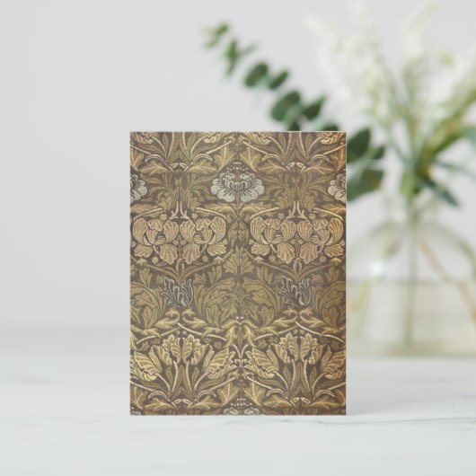 William Morris Tulip en Roos Pattern Briefkaart (Staand voorkant)