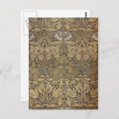 William Morris Tulip en Roos Pattern Briefkaart (Voorkant / Achterkant)