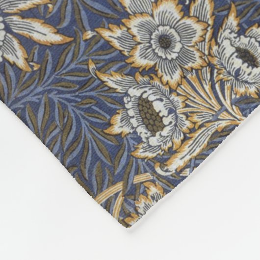  William Morris Tulip en Willow Fleece Deken (Hoek)