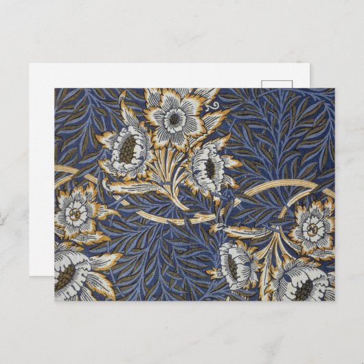 William Morris Tulip en Willow Floral Pattern Briefkaart (Voorkant / Achterkant)