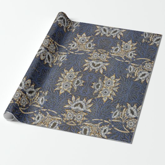 William Morris Tulip en Willow Floral Pattern Cadeaupapier (Uitgerold)