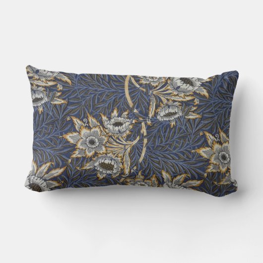 William Morris Tulip en Willow Floral Pattern Kussen (Achterkant)