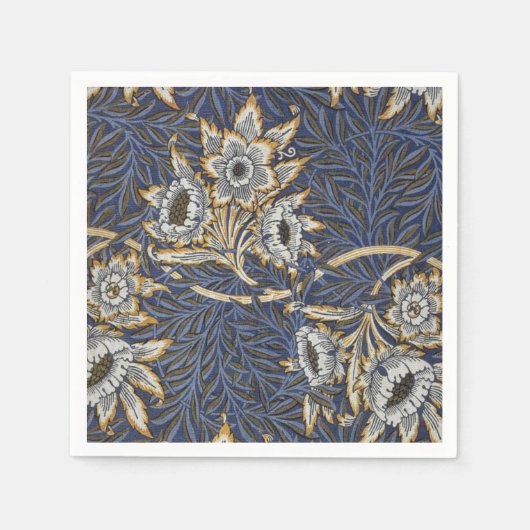 William Morris Tulip en Willow Floral Pattern Servet (Voorkant)