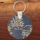 William Morris Tulip en Willow Floral Pattern Sleutelhanger (Voorkant)