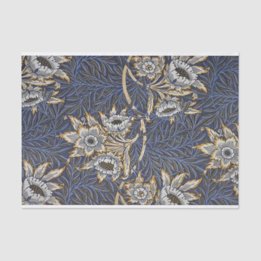 William Morris Tulip en Willow Floral Pattern Tissuepapier (Voorkant)