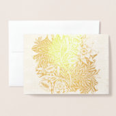 William Morris TULIP EN WILLOW GOLD Foil Kaart (Voorkant met envelop)