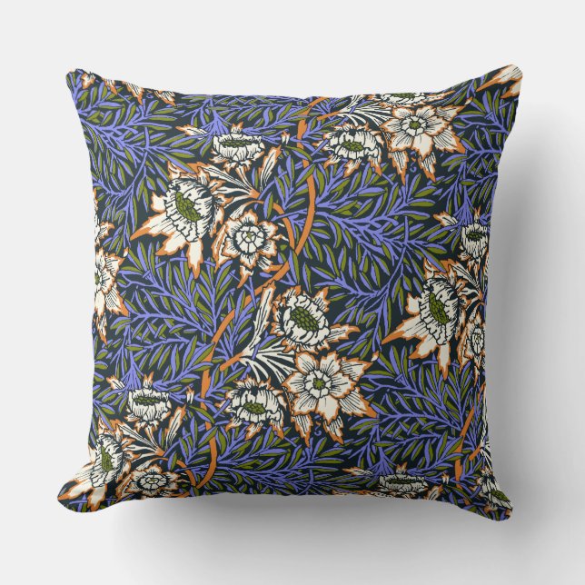 William Morris Tulip en Willow  Pattern Kussen (Voorkant)