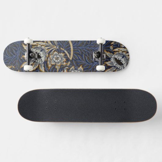 william morris tulip en willow tapestry patroon persoonlijk skateboard (Horizontaal)