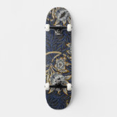 william morris tulip en willow tapestry patroon persoonlijk skateboard (Voorkant)