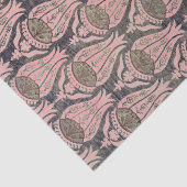 William Morris TULIP GRAY EN PINK Tissue Paper Tissuepapier (Detail)
