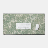 William Morris Tulip Green Print Bureaumat (Keyboard & Muis)