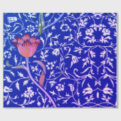 William Morris TULIP IN BLAUW inpakpapier (Vlak)