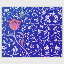 William Morris TULIP IN BLAUW inpakpapier