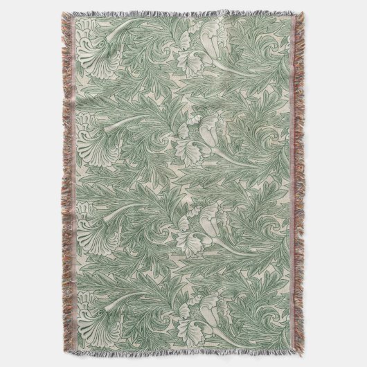 William Morris Tulip Pattern Sage Green Deken (Voorkant Verticaal)