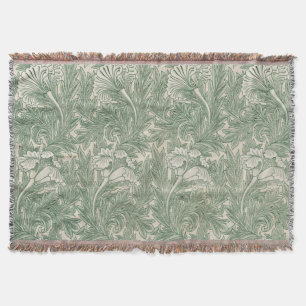 William Morris Tulip Pattern Sage Green Deken