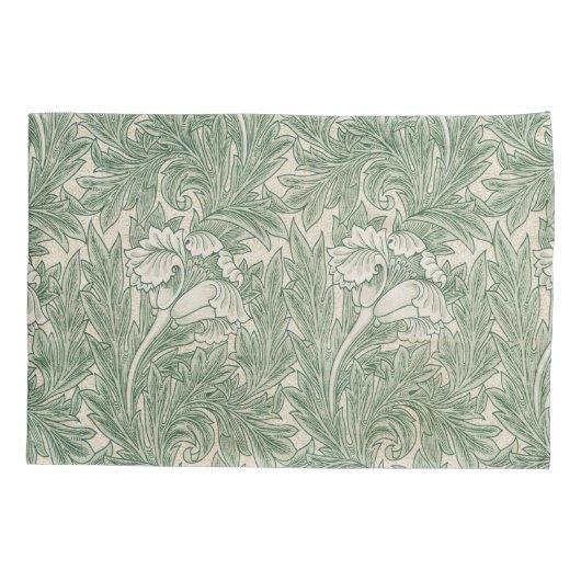 William Morris Tulip Pattern Sage Green Kussensloop (Achterkant)