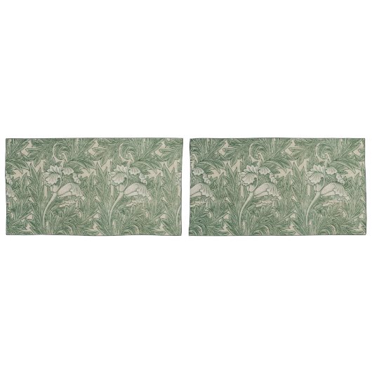 William Morris Tulip Pattern Sage Green Kussensloop (Voorkant-Set)