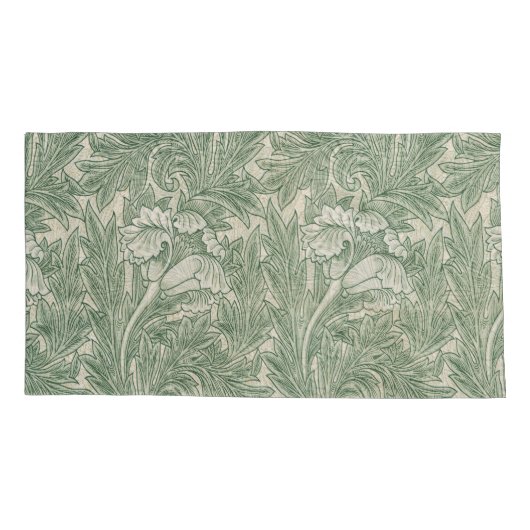 William Morris Tulip Pattern Sage Green Kussensloop (Achterkant-Links)