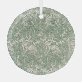 william morris tulip wallpaper groen glas ornament (Voorkant)