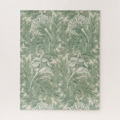 william morris tulip wallpaper groen legpuzzel (Verticaal)
