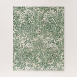 william morris tulip wallpaper groen legpuzzel