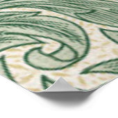 william morris tulip wallpaper groen poster (Hoek)