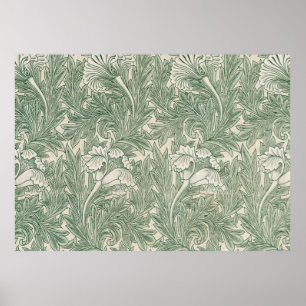 william morris tulip wallpaper groen poster