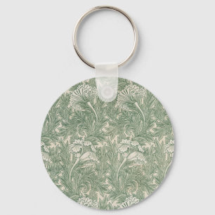 william morris tulip wallpaper groen sleutelhanger