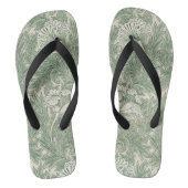 william morris tulip wallpaper groen teenslippers (Voetbed)