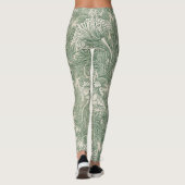 william morris tulip wallpaper textile green leggings (Achterkant)