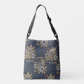 William Morris Tulip Willow Blauw Patroon Crossbody Tas (Achterkant)