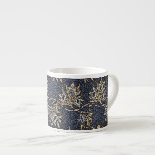 William Morris Tulip Willow Blauw Patroon Espresso Kop (Voorkant rechts)