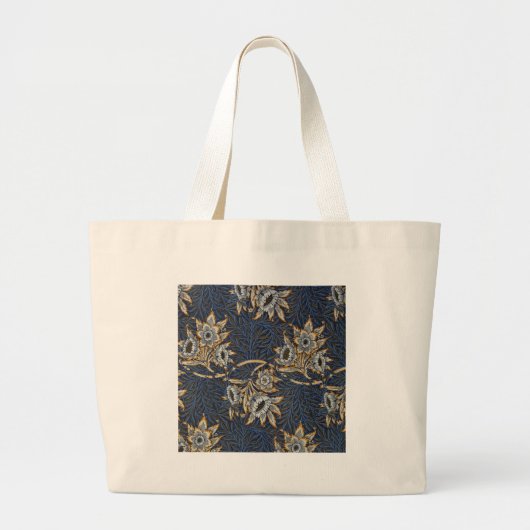 William Morris Tulip Willow Blauw Patroon Grote Tote Bag (Voorkant)